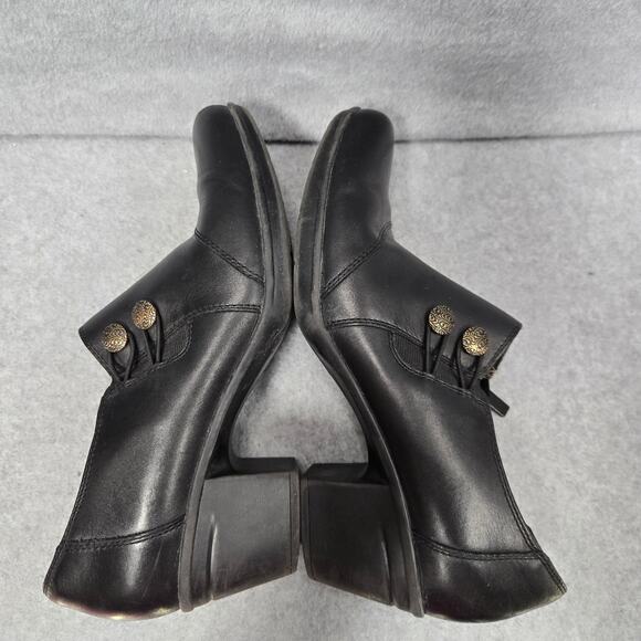 Clarks Emslie Warren Black Heeled Loafers Size 9.5 - Picture 7 of 10